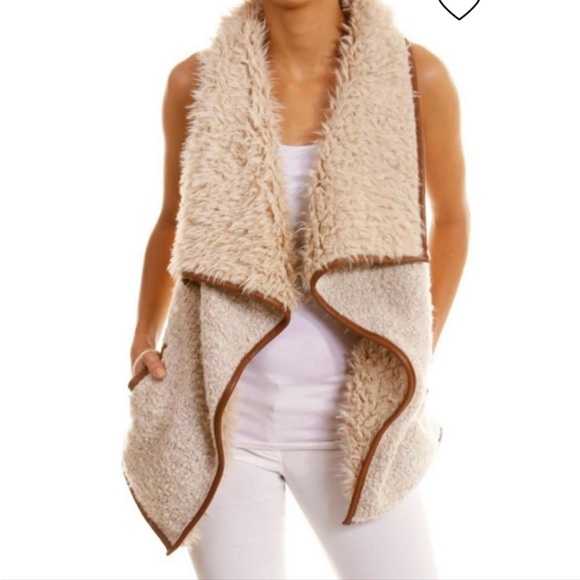 Love Tree Faux Fur Vest - Picture 1 of 7